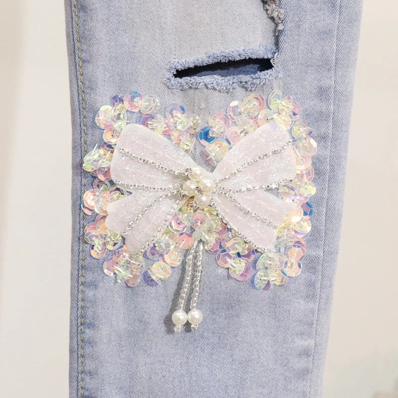 2019 Summer New Elegant Women Two Piece Set 3D Animal Sequined Beading Short Shirt Tops and Denim Pants Two Piece Sets Suits
2019 Summer New Elegant Women Two Piece Set 3D Animal Sequined Beading Short Shirt Tops and Denim Pants Two Piece Sets Suits