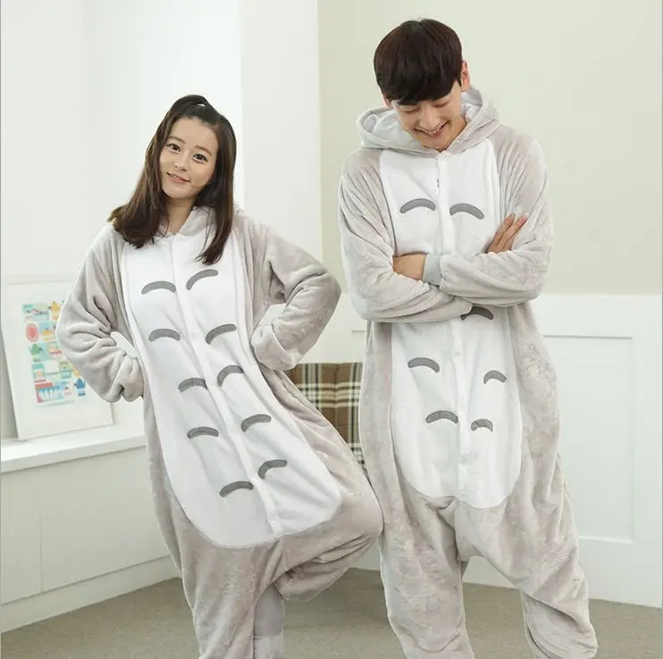 Животного пижамы Loungewear Для женщин милый кот длинный рукав с капюшоном полиэстер