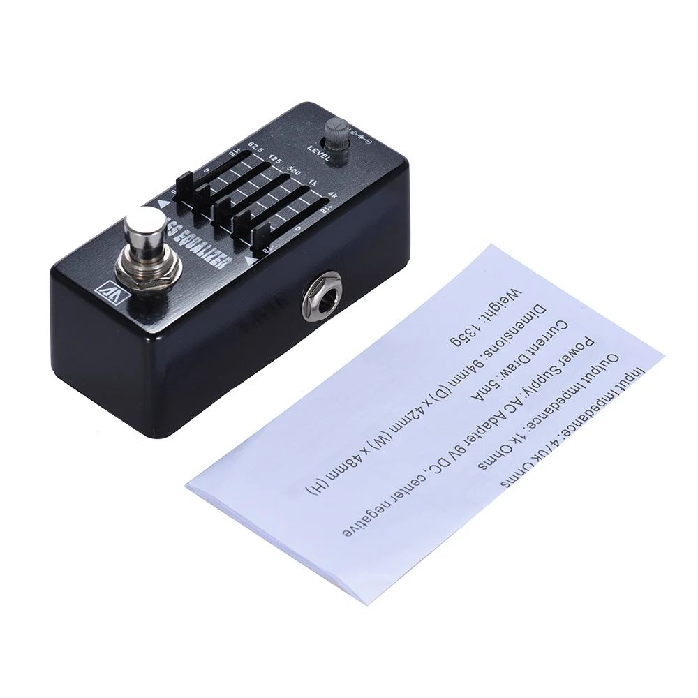 AROMA AEB-5 5-Band Graphic EQ Bass Guitar Equalizer Effect Pedal Aluminum Alloy Body True Bypass
AROMA AEB-5 5-Band Graphic EQ Bass Guitar Equalizer Effect Pedal Aluminum Alloy Body True Bypass