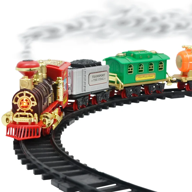 Electric Classical Railway Train Set Children's Toys Lighting, Sound and Smoke Emulation Retro Train Model Children's Puzzle Toy
Electric Classical Railway Train Set Children's Toys Lighting, Sound and Smoke Emulation Retro Train Model Children's Puzzle Toy