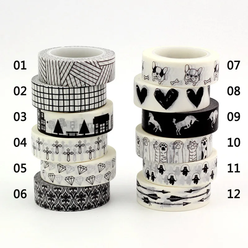 10m Heart Grid Diamond Scale Time calendar Decor Black White Washi Tape DIY Scrapbooking Masking Tapes School Office Supplies
10m Heart Grid Diamond Scale Time calendar Decor Black White Washi Tape DIY Scrapbooking Masking Tapes School Office Supplies