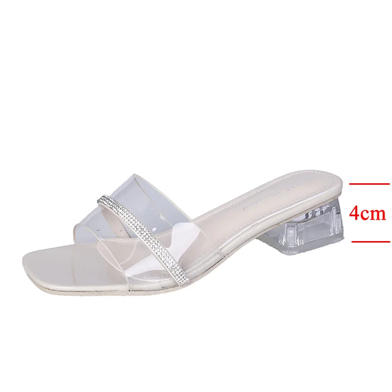 Summer Crystal Transparent Slippers Women Shoes Woman Mules Slides Peep Toe Square Low Heels Clear Slippers Female Ladies Shoes
Summer Crystal Transparent Slippers Women Shoes Woman Mules Slides Peep Toe Square Low Heels Clear Slippers Female Ladies Shoes