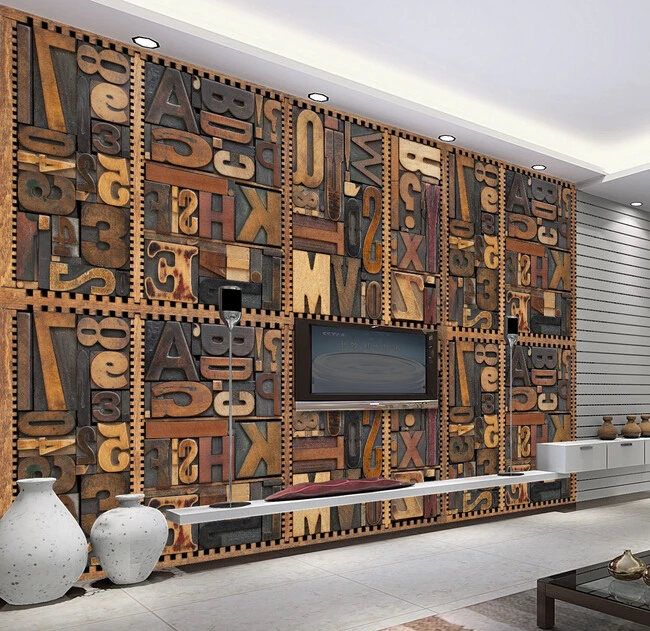 Custom wall paper English, 3D English letters are used in the living room bedroom KTV Papel de parede
Custom wall paper English, 3D English letters are used in the living room bedroom KTV Papel de parede