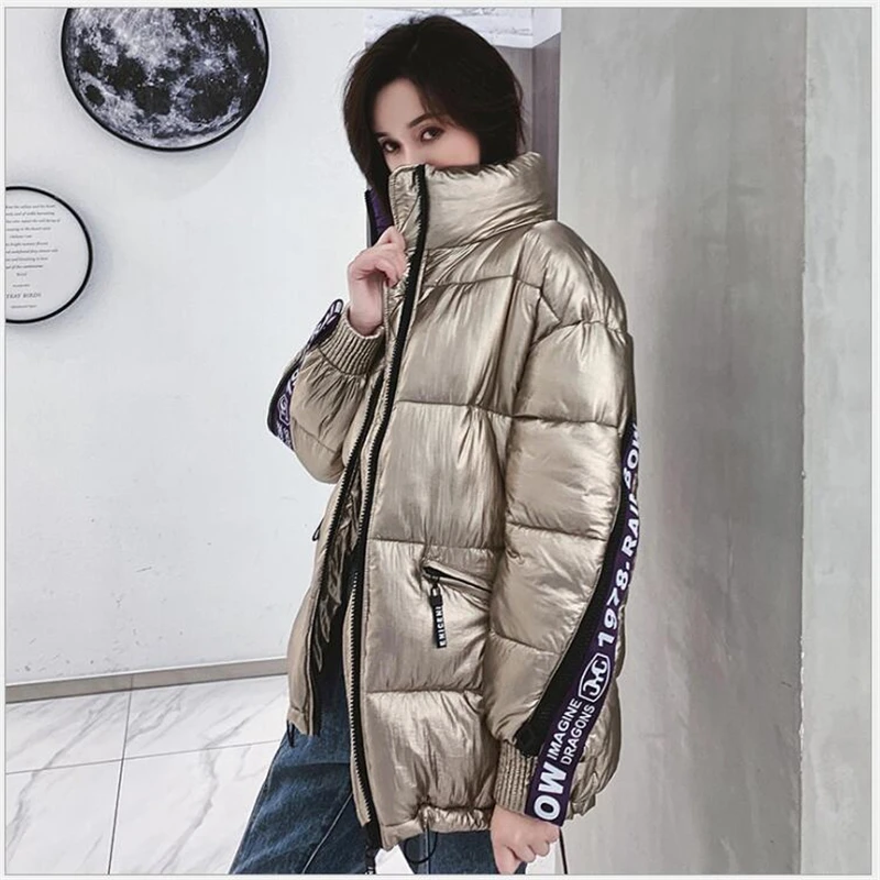 women Windproof Coat Parka Warm Women's Jacket Glossy Stand Collar thick Cotton Women Jacket winter Collection Mujer abrigo R217
women Windproof Coat Parka Warm Women's Jacket Glossy Stand Collar thick Cotton Women Jacket winter Collection Mujer abrigo R217