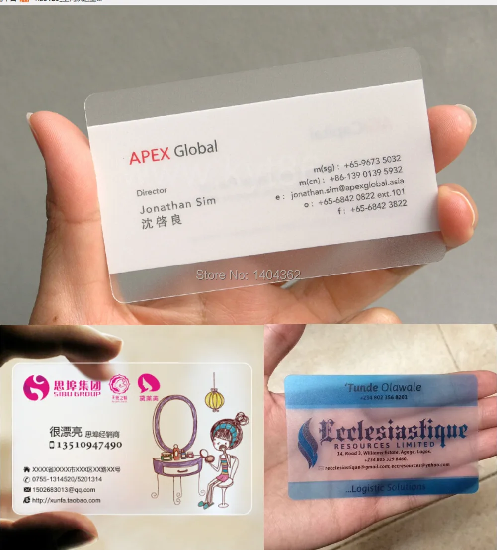 custom clear frosted business cards printing ukraine convites de casamento baratos PVC visit card 0.38mm 500cards/lot NO. 2267
custom clear frosted business cards printing ukraine convites de casamento baratos PVC visit card 0.38mm 500cards/lot NO. 2267