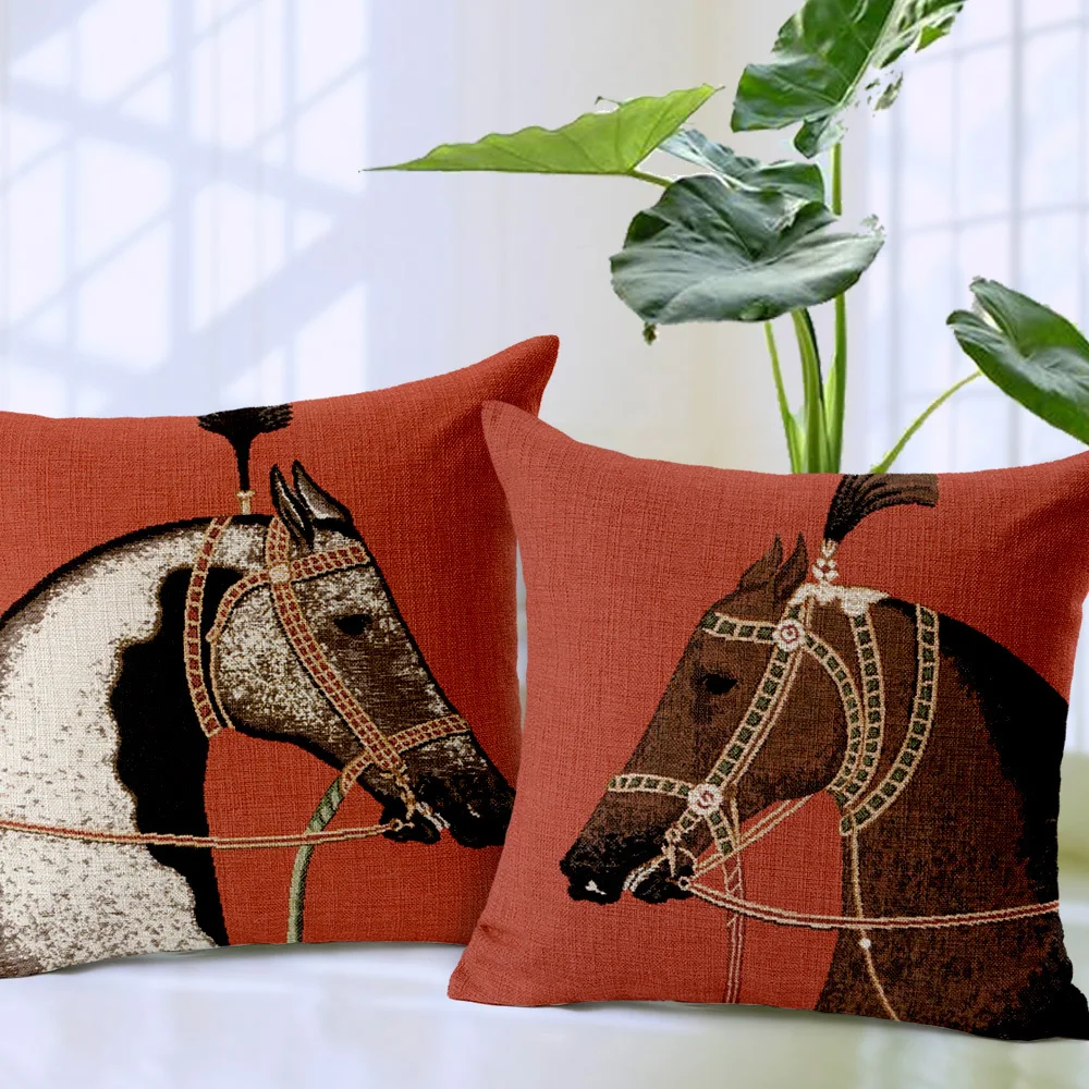Horse pillow cover, cartoon European court style animal red horse crown throw pillow case pillowcase wholesale
Horse pillow cover, cartoon European court style animal red horse crown throw pillow case pillowcase wholesale