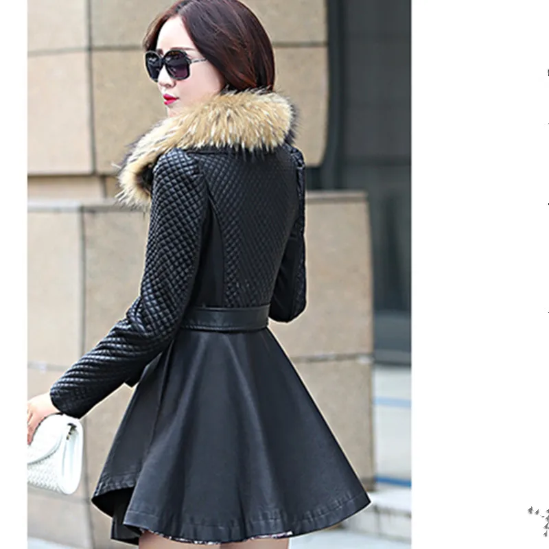 UHYTGF NewPlus size Faux leather Jacket Women Fur collar Slim long Windbreaker Coat Autumn Winter luxury Leather Jacket M-4XL957
UHYTGF NewPlus size Faux leather Jacket Women Fur collar Slim long Windbreaker Coat Autumn Winter luxury Leather Jacket M-4XL957