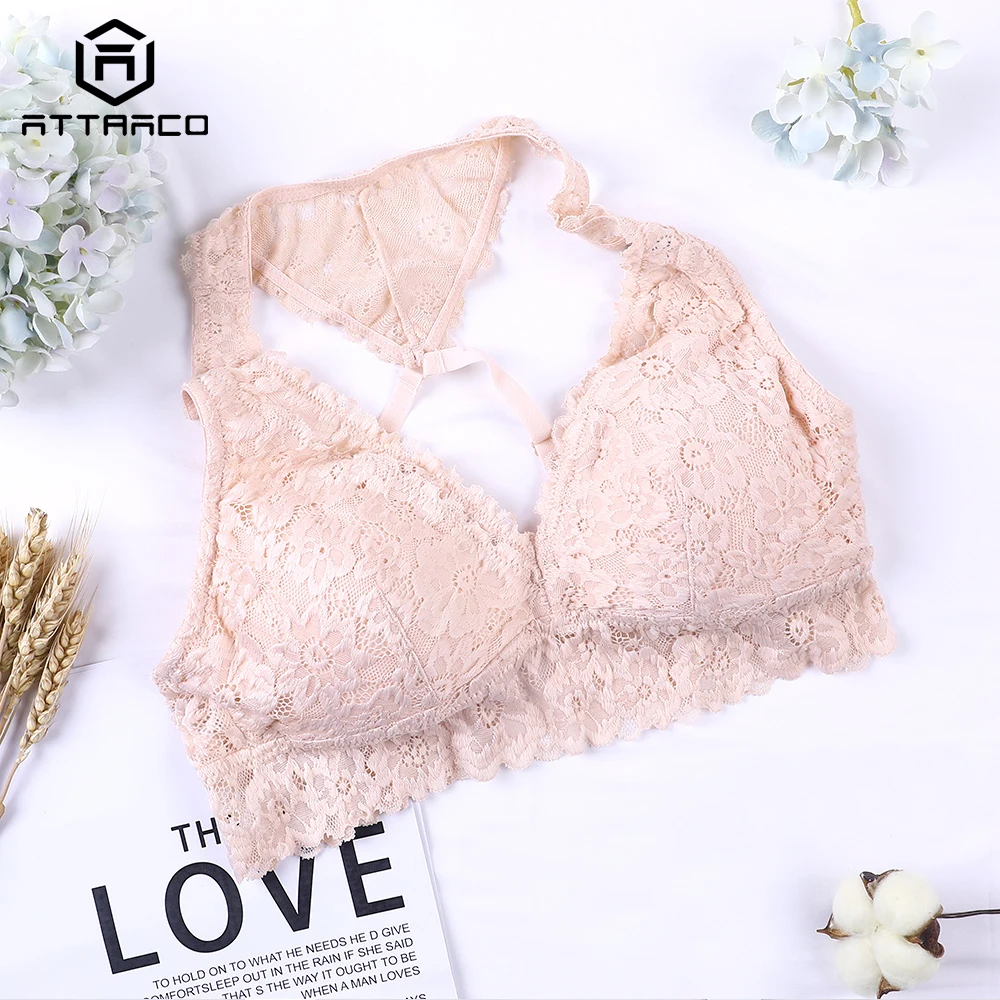 Attraco Women's Wireless Padded Thicken Bra Sexy Floral Lace Bralette Comfort Bras
Attraco Women's Wireless Padded Thicken Bra Sexy Floral Lace Bralette Comfort Bras