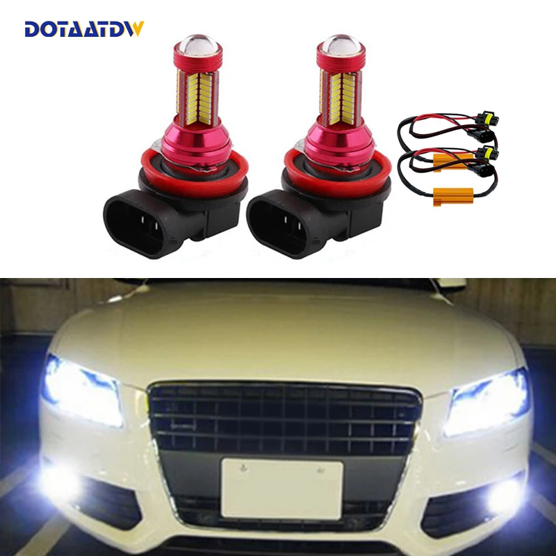 DOTAATDW 2x H8 H11 Car Canbus Bulbs Reflector Mirror Design Fog Lights No Error For Audi A3 A4 A5 S5 A6 Q5 Q7 TT
DOTAATDW 2x H8 H11 Car Canbus Bulbs Reflector Mirror Design Fog Lights No Error For Audi A3 A4 A5 S5 A6 Q5 Q7 TT