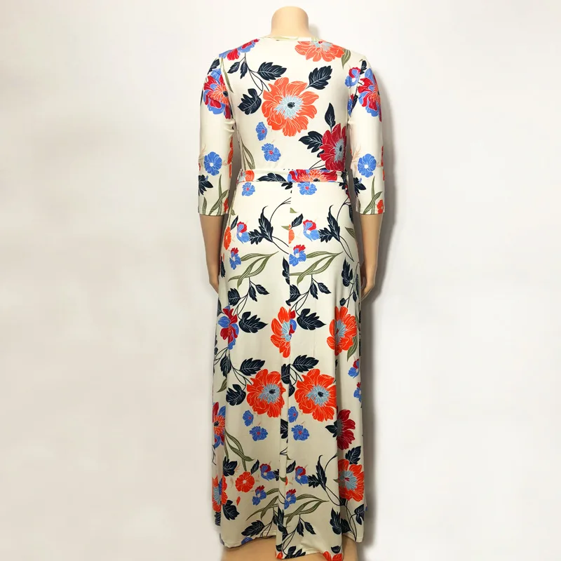 Autumn Womens Floral Printed Dress Casual Style Three Quarter Sleeve V-neck Fit and Flare Dress with Lacing High Waist Plus Size
Autumn Womens Floral Printed Dress Casual Style Three Quarter Sleeve V-neck Fit and Flare Dress with Lacing High Waist Plus Size