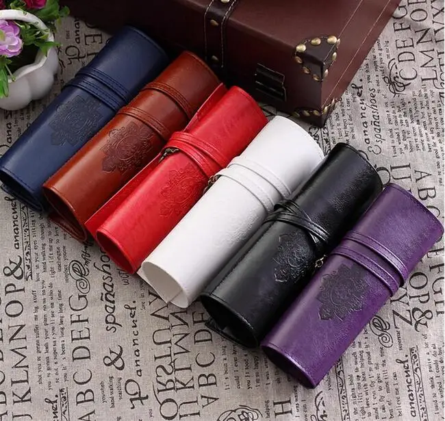 Vintage Retro Luxury Roll Leather Make Up Cosmetic Pen Pencil Case Pouch Purse Bag
Vintage Retro Luxury Roll Leather Make Up Cosmetic Pen Pencil Case Pouch Purse Bag