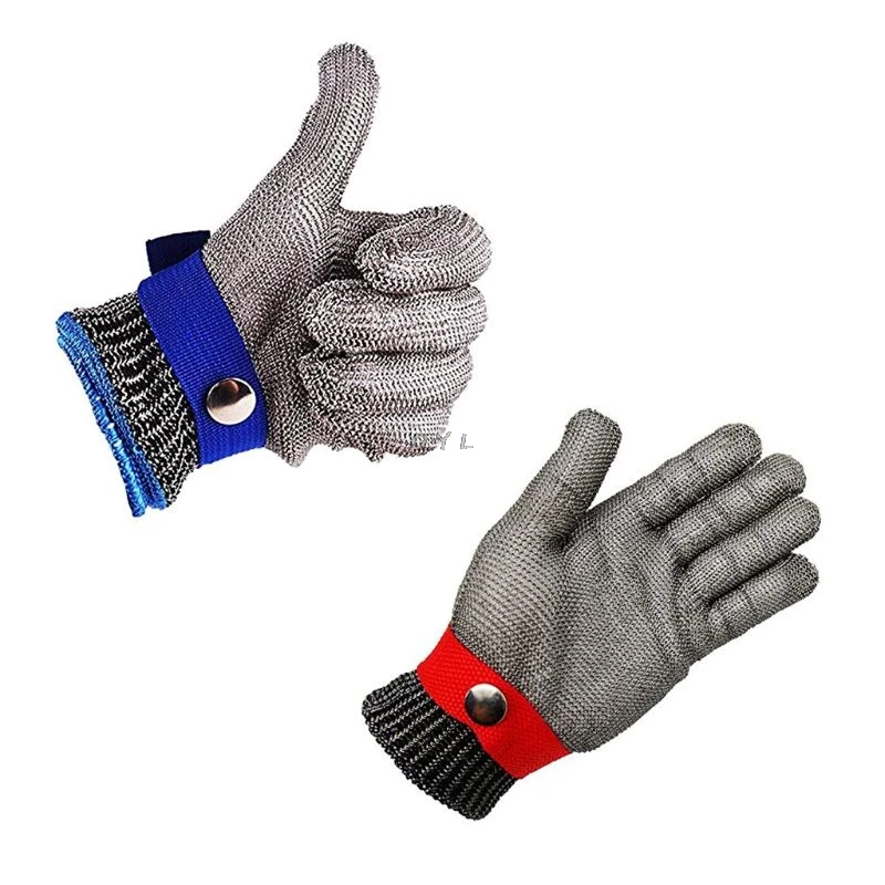 Blue Red Safety Cut Proof Stab Resistant Stainless Steel Metal Mesh Butcher Glove High Performance Level 5 Protection
Blue Red Safety Cut Proof Stab Resistant Stainless Steel Metal Mesh Butcher Glove High Performance Level 5 Protection