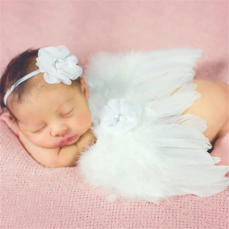 Baby Newborn Photography Props Cute Infant Girls White Angel Feather Wing Set Costume + Headbands Kids Outfit Photo Prop
Baby Newborn Photography Props Cute Infant Girls White Angel Feather Wing Set Costume + Headbands Kids Outfit Photo Prop