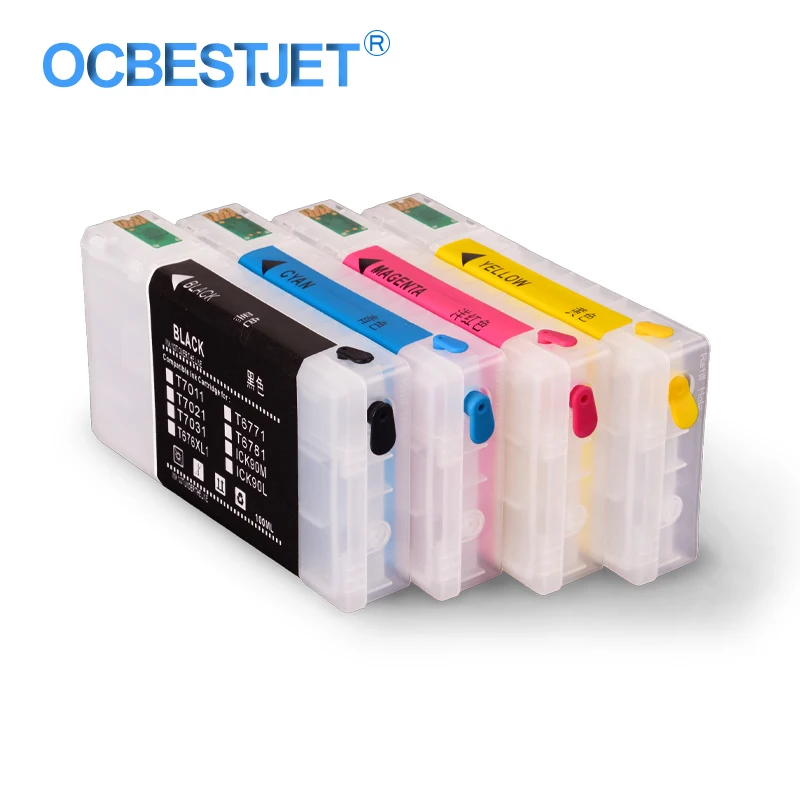 4Colors/Set T6771-T6774 T6771XL Refillable Ink Cartridge With ARC Chip For Epson WorkForce Pro WP-4011 WP-4511 WP-4521 WP-4031
4Colors/Set T6771-T6774 T6771XL Refillable Ink Cartridge With ARC Chip For Epson WorkForce Pro WP-4011 WP-4511 WP-4521 WP-4031