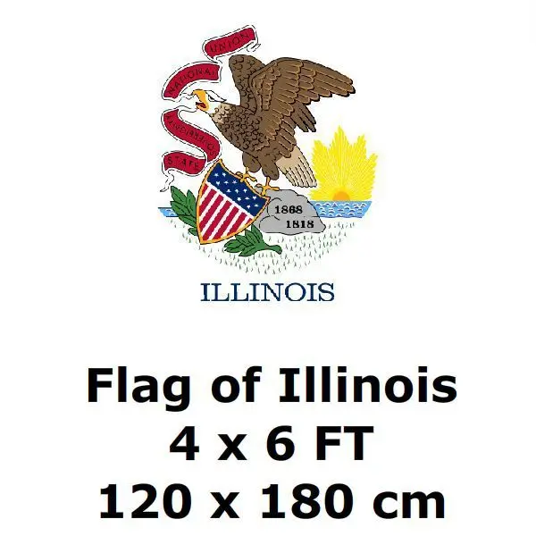 Illinois Flag 4` x 6` FEET 100D Polyester State of US USA American United States Flags and Banners For Home Decoration
Illinois Flag 4` x 6` FEET 100D Polyester State of US USA American United States Flags and Banners For Home Decoration