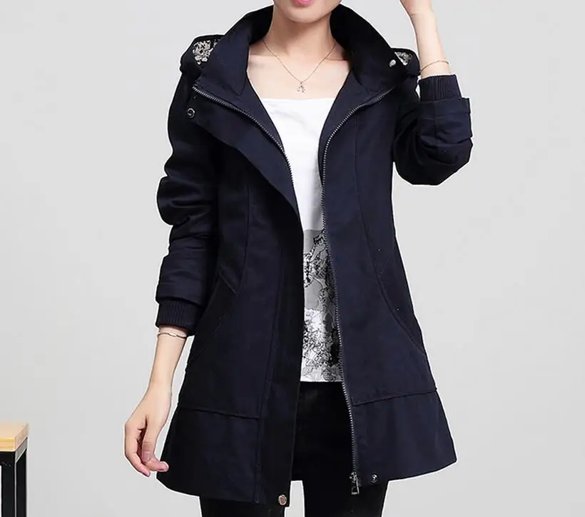 M-4XL Hot / Spring Women New Leisure In Long Hooded Show Thin Big Yards Trench Coat
M-4XL Hot / Spring Women New Leisure In Long Hooded Show Thin Big Yards Trench Coat