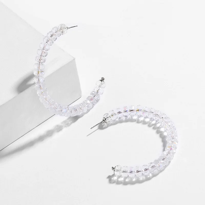 Fashion Jewelry Bijoux Glass Crystals Big Hoop Earrings for Women Korean Style Trendy Earring
Fashion Jewelry Bijoux Glass Crystals Big Hoop Earrings for Women Korean Style Trendy Earring