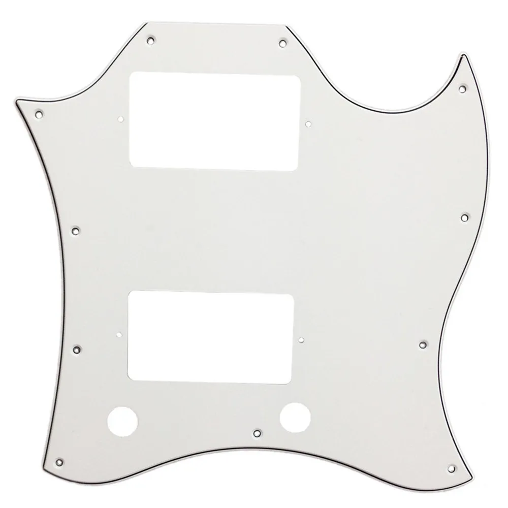 Pleroo Custom Guitar pickgaurd - For SG Full Face Guitar Pickguard Scratch Plate With PAF Humbuckers , 3 Ply White
Pleroo Custom Guitar pickgaurd - For SG Full Face Guitar Pickguard Scratch Plate With PAF Humbuckers , 3 Ply White