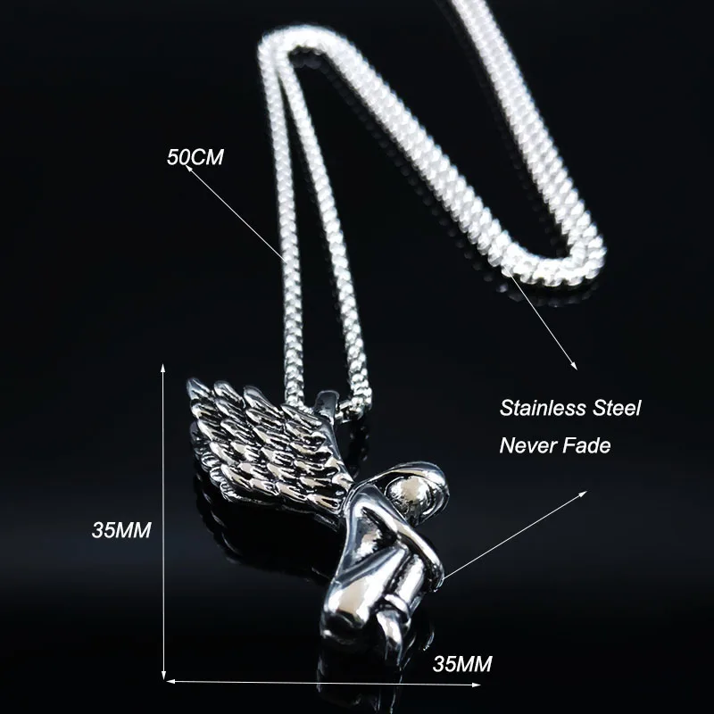 2021 Punk Angle Stainless Steel Long Statement Necklace for Women Silver Color Necklaces Pendants Jewelry collares N1915S02
2021 Punk Angle Stainless Steel Long Statement Necklace for Women Silver Color Necklaces Pendants Jewelry collares N1915S02