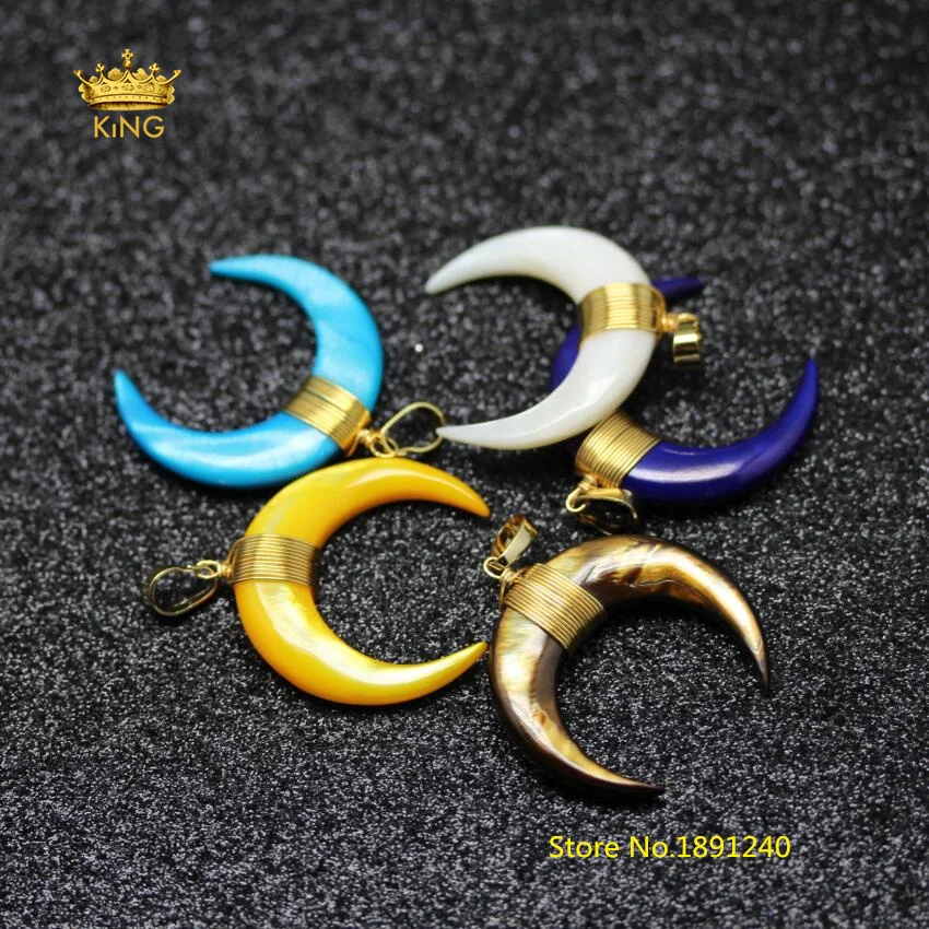 5 Ccolor choice,10pcs 35mm Natural Shell Wire Wrapped Crescent Moon Shell Plated Golden Copper OX Horn Pendants Charms Necklace
5 Ccolor choice,10pcs 35mm Natural Shell Wire Wrapped Crescent Moon Shell Plated Golden Copper OX Horn Pendants Charms Necklace