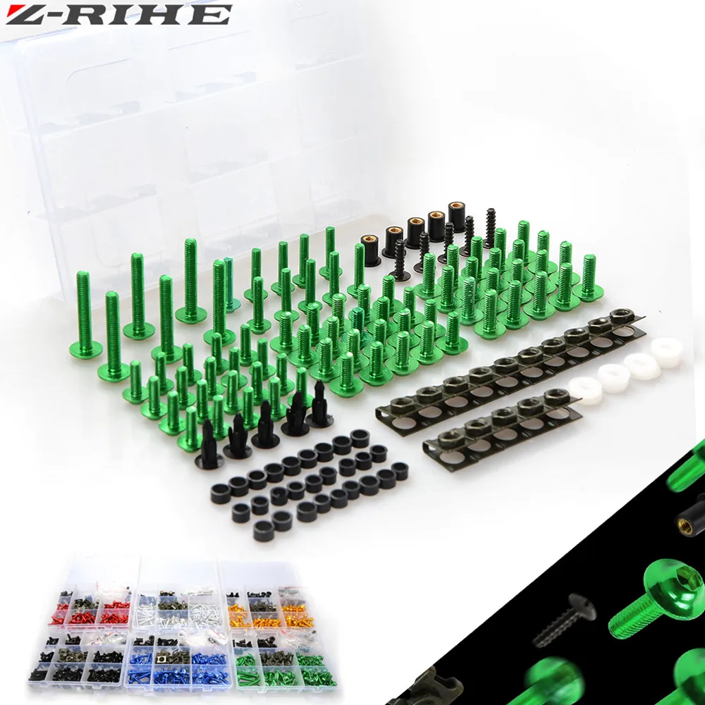 For KAWASAKI ninja 650r er6f er6n f z750 z800 z1000 zx9r Universal Motorcycle Fairing Bolt Screw Nuts Washers Fastener Fixation
For KAWASAKI ninja 650r er6f er6n f z750 z800 z1000 zx9r Universal Motorcycle Fairing Bolt Screw Nuts Washers Fastener Fixation