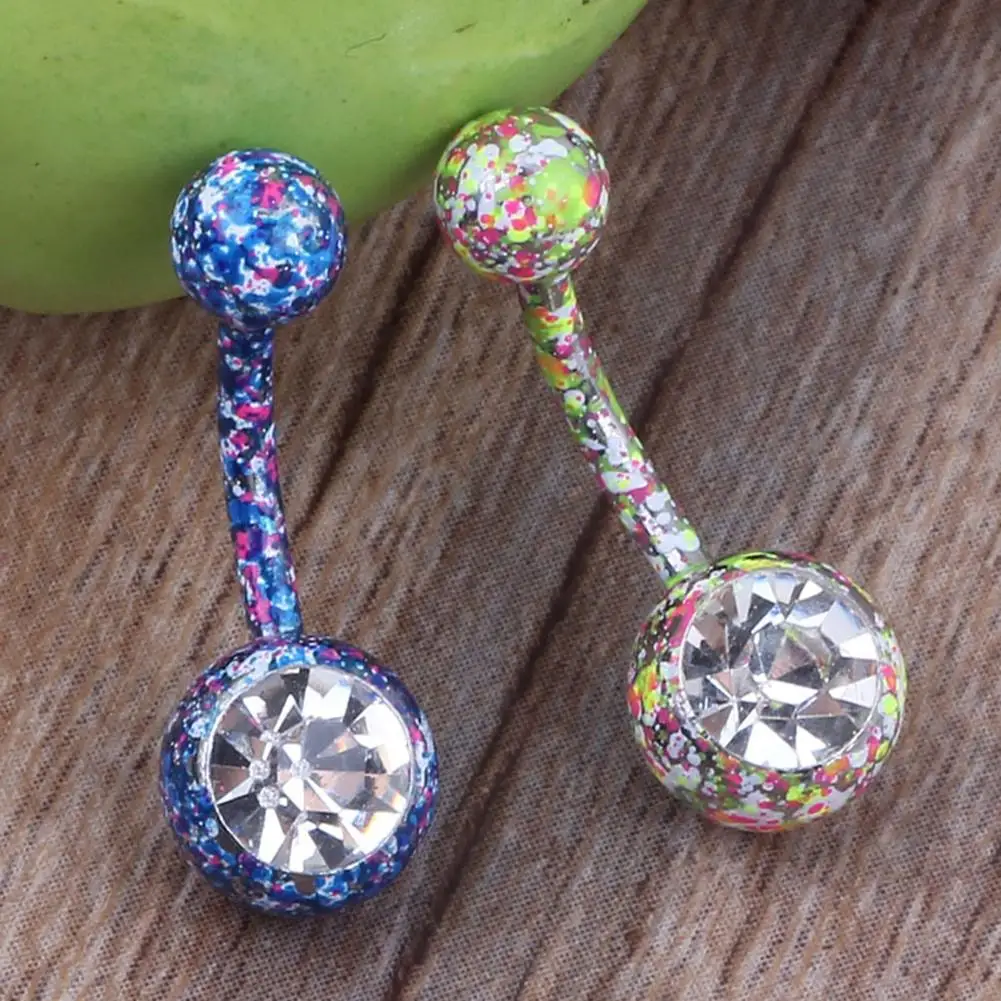 Colorful Dual Ball Cubic Zirconia Barbell Navel Ring Women Body Piercing Jewelry New Hot
Colorful Dual Ball Cubic Zirconia Barbell Navel Ring Women Body Piercing Jewelry New Hot