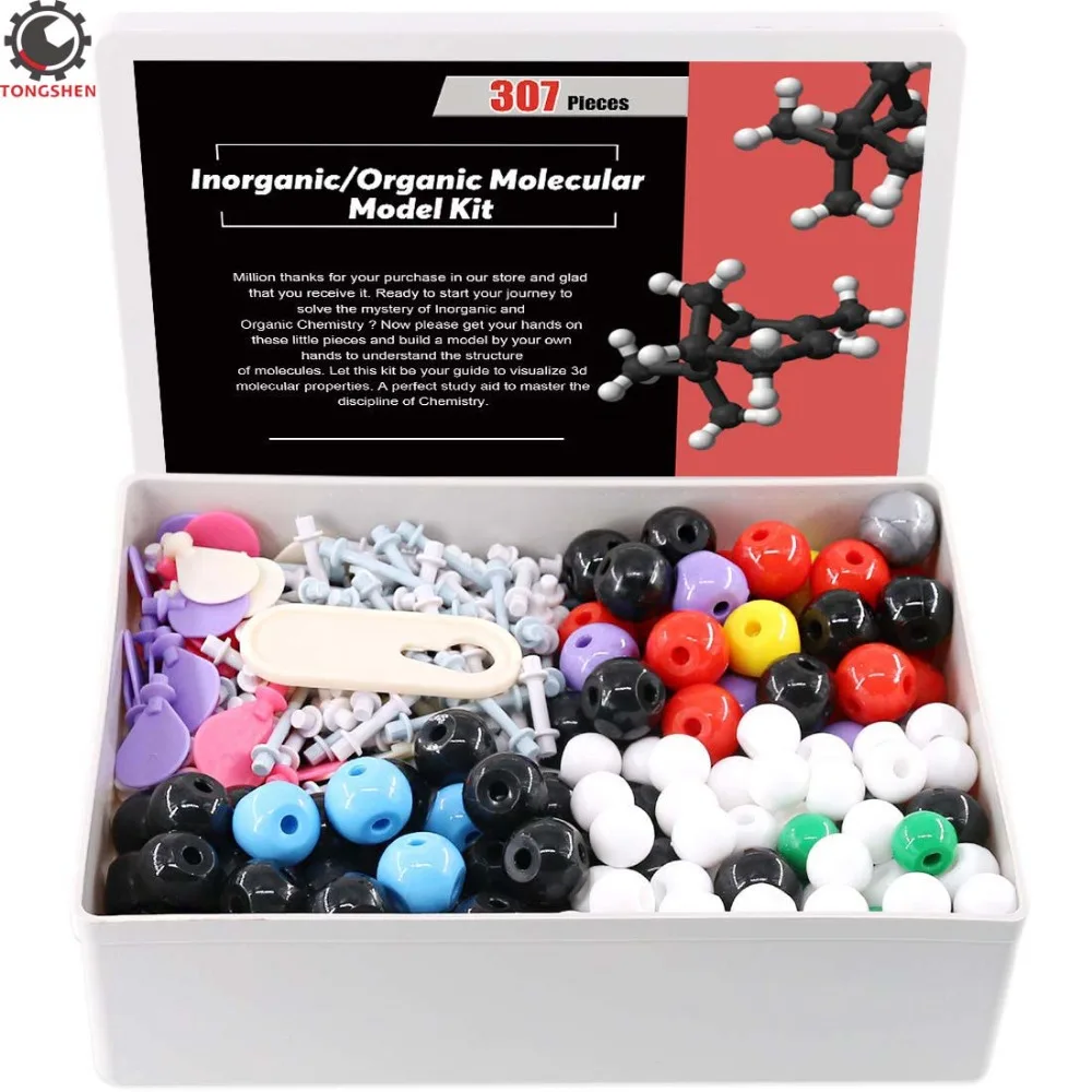 307Pcs Chemistry Molecular Model Kit Organic and Inorganic for Student Study Aid Molecular Model Set 126 Atoms & 30 Orbitals
307Pcs Chemistry Molecular Model Kit Organic and Inorganic for Student Study Aid Molecular Model Set 126 Atoms & 30 Orbitals