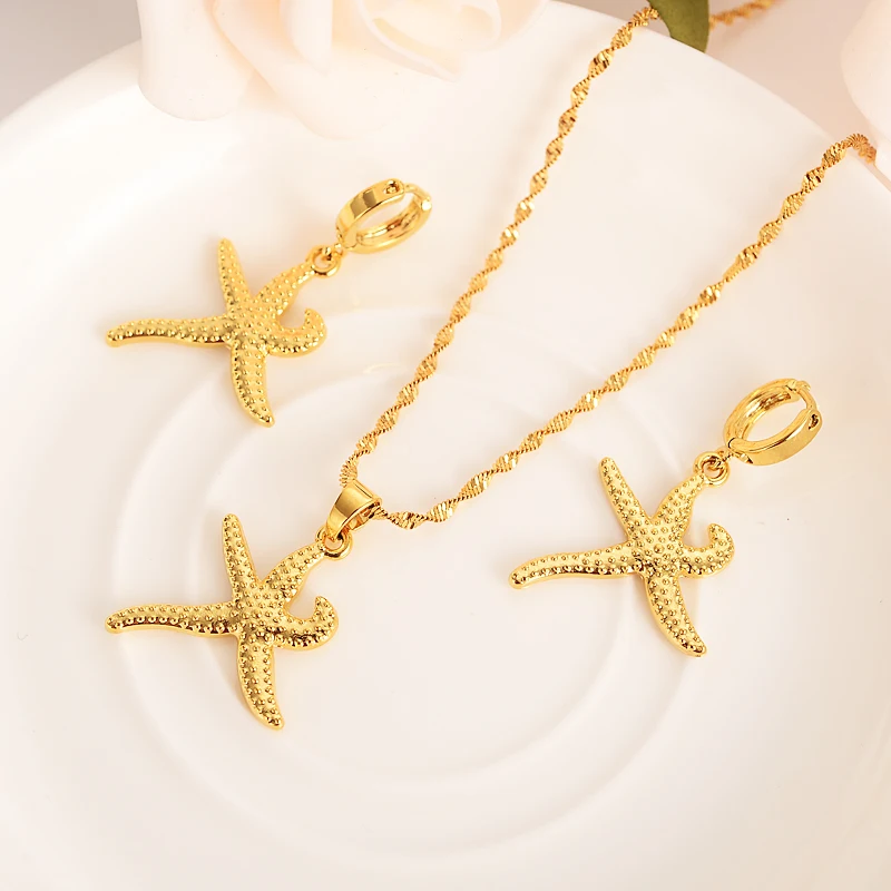 african PNG lovely gold pendant Necklace Earring Set Women Party Gift starfish charms women girls Fine Jewelry gift
african PNG lovely gold pendant Necklace Earring Set Women Party Gift starfish charms women girls Fine Jewelry gift
