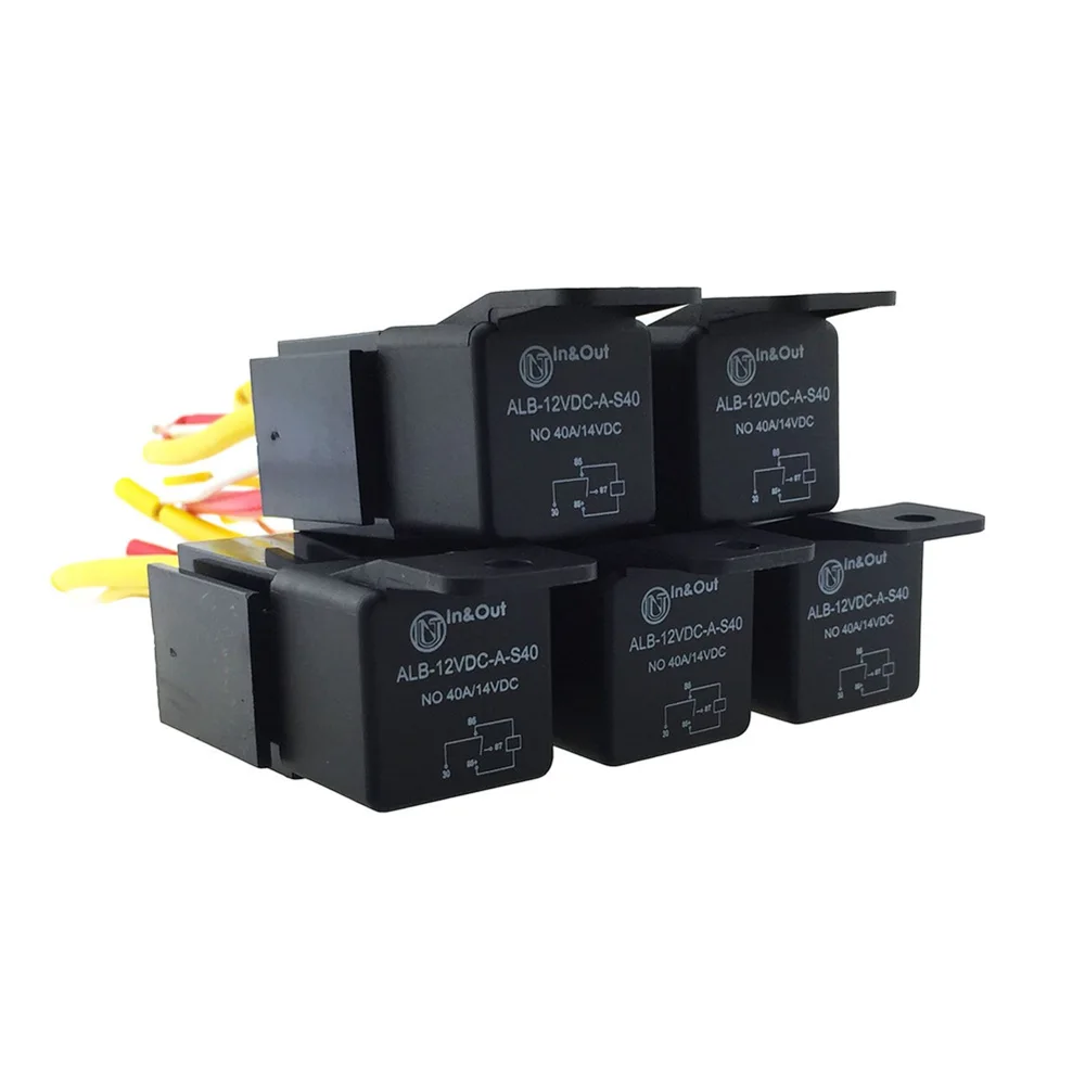 5 pcs Car Auto 4 Pin 12v-24V 40A Relay with Style Relay Harness Socket car relays
5 pcs Car Auto 4 Pin 12v-24V 40A Relay with Style Relay Harness Socket car relays