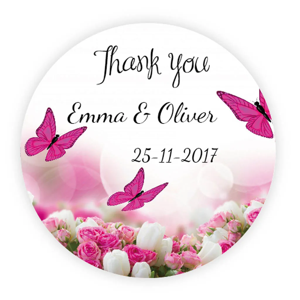 DouxArt 100 Pieces Custom Personalized, Thank You Wedding Stickers, 40mm Butterfly Wedding Party Baptism Communion Label P057
DouxArt 100 Pieces Custom Personalized, Thank You Wedding Stickers, 40mm Butterfly Wedding Party Baptism Communion Label P057
