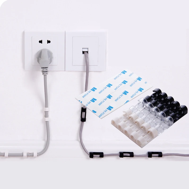 10pcs/lot Wire Cable Clips Organizer Desktop & Workstation Clips Cord Management Holder USB Charging Data Line Cable Winder
10pcs/lot Wire Cable Clips Organizer Desktop & Workstation Clips Cord Management Holder USB Charging Data Line Cable Winder