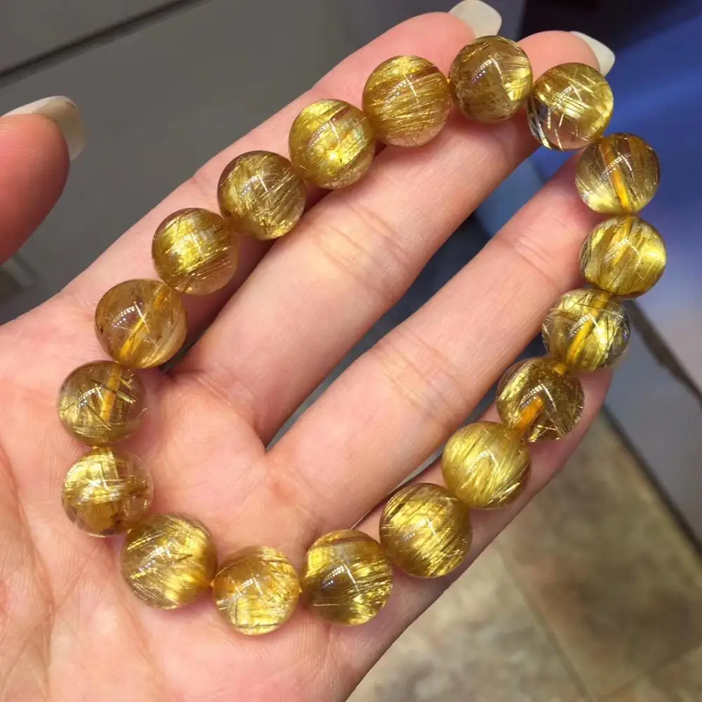 11mm Natural Gold Rutilated Titanium Quartz Bracelet Brazil Women Men Round Beads Crystal Stretch Jewelry Certificate AAAAAA
11mm Natural Gold Rutilated Titanium Quartz Bracelet Brazil Women Men Round Beads Crystal Stretch Jewelry Certificate AAAAAA