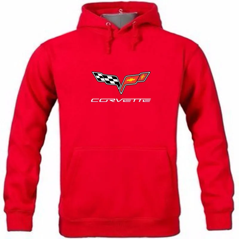 Осень и зима новое поступление Chevrolet corvette логотип пуловер толстовка с принтом
