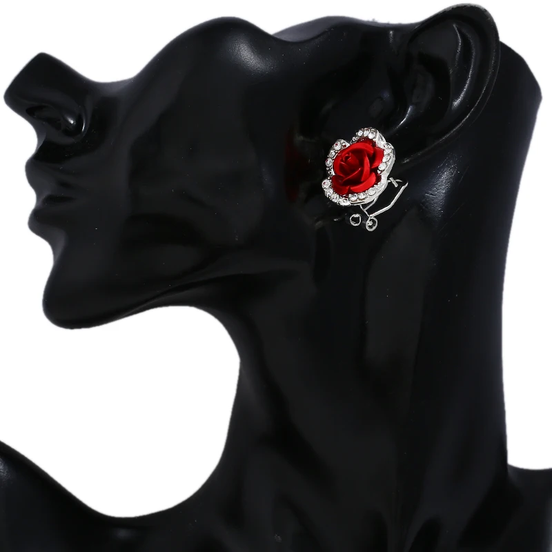 WNGMNGL 2018 Jewelry Brincos Romantic Red Rose Flower Earrings For Women Vintage Plant Crystal Rhinestone Stud Earrings Gift
WNGMNGL 2018 Jewelry Brincos Romantic Red Rose Flower Earrings For Women Vintage Plant Crystal Rhinestone Stud Earrings Gift
