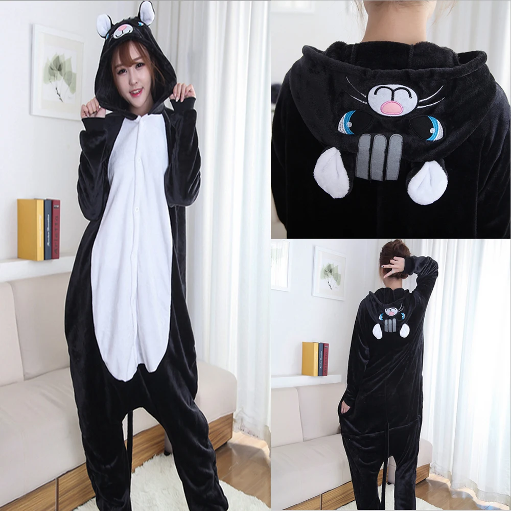 Kigurumi Midnight Cat Onesies Anime Cosplay Pajamas Adult Animal Black white Cat Sleepwear Sleepsuit Unisex halloween Jumpsuit 
Kigurumi Midnight Cat Onesies Anime Cosplay Pajamas Adult Animal Black white Cat Sleepwear Sleepsuit Unisex halloween Jumpsuit