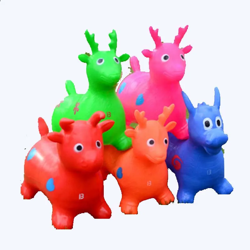 Надувное животное мультфильм мини прыжок лошадь игрушка стресс мяч олень малыш