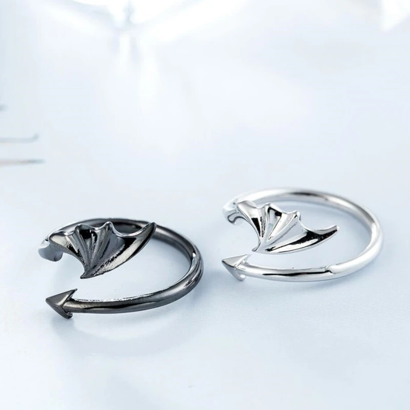 Sole Memory Devil Wings Cute Personality Temperament Silver Color Female Resizable Opening Rings SRI268
Sole Memory Devil Wings Cute Personality Temperament Silver Color Female Resizable Opening Rings SRI268