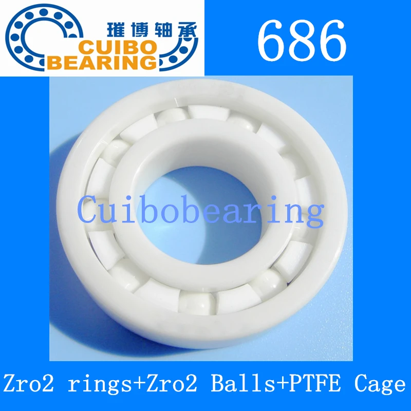 10pcs/lot 686 full Ceramic bearing 6x13x5 mm Zirconia ZrO2 Ceramic ball bearings 686
10pcs/lot 686 full Ceramic bearing 6x13x5 mm Zirconia ZrO2 Ceramic ball bearings 686