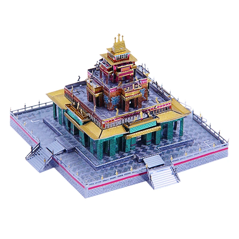 Фото 2019 Microworld 3D металлическая головоломка фигурка игрушка тибетский буддийский храм