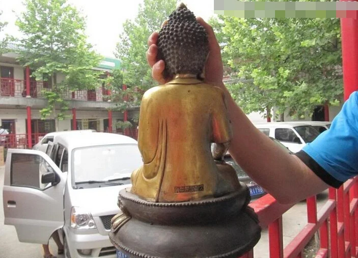 free shipping S2601 16" Tibet Temple Copper Bronze Gild Sakyamuni Tathagata Amitabha Buddha Statue bronze
free shipping S2601 16" Tibet Temple Copper Bronze Gild Sakyamuni Tathagata Amitabha Buddha Statue bronze