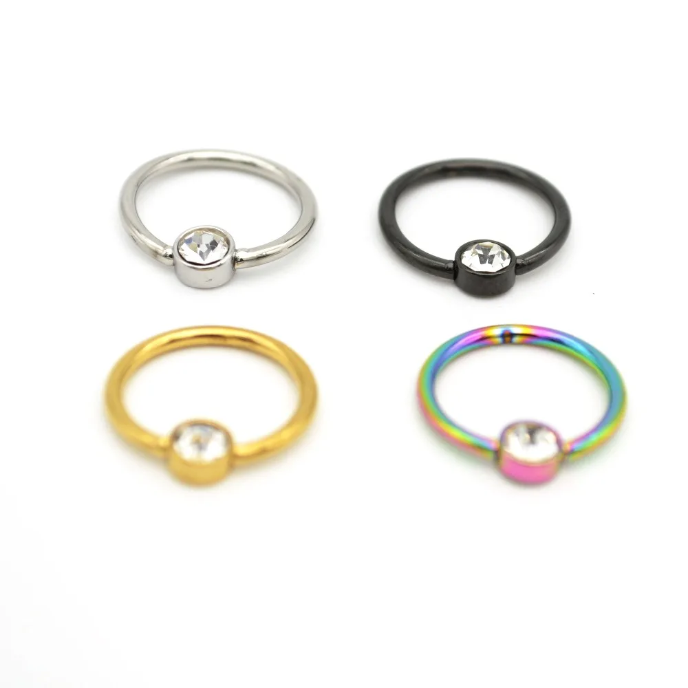 New Style BCR Crystal Clear Gem Ball Closure Rings Captive Lip Nose Ear Tragus Septum Ring Cartilage Hoop Anodised Titanium 16G
New Style BCR Crystal Clear Gem Ball Closure Rings Captive Lip Nose Ear Tragus Septum Ring Cartilage Hoop Anodised Titanium 16G