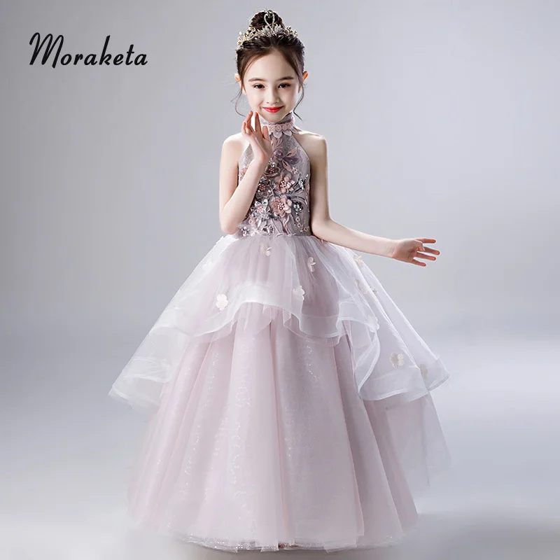 Halter Sleeveless Ball Gown Floor Length Toddler Pageant Dresses 2019 Princess Tiered Tulle Long Flower Girl Dresses
Halter Sleeveless Ball Gown Floor Length Toddler Pageant Dresses 2019 Princess Tiered Tulle Long Flower Girl Dresses