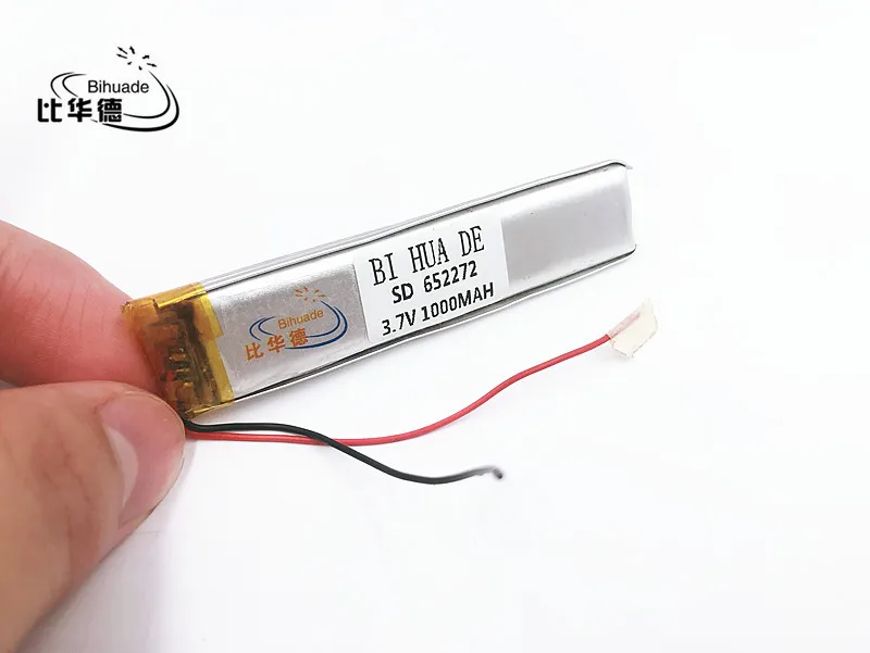 li-po 3.7V 1000mAh 652272 Lithium Polymer Li-Po li ion Rechargeable Battery cells For Mp3 MP4 MP5 GPS
li-po 3.7V 1000mAh 652272 Lithium Polymer Li-Po li ion Rechargeable Battery cells For Mp3 MP4 MP5 GPS