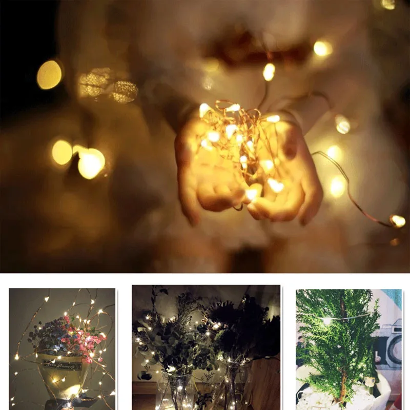 LED String Lights Silver Wire Garland Powered by 5V Battery USB Fairy light Home Christmas Wedding Party Decoration
LED String Lights Silver Wire Garland Powered by 5V Battery USB Fairy light Home Christmas Wedding Party Decoration