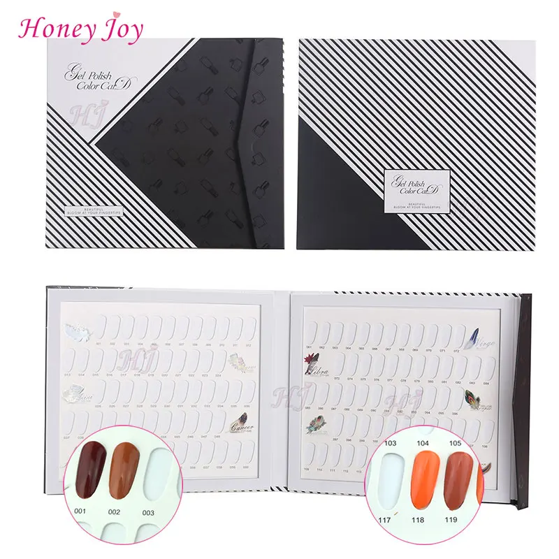Pro 120 Colors Black and White Stripe and Printed Nail Polish Pattern Nail Gel Polish Display Card Book Chart for Nail Art Salon
Pro 120 Colors Black and White Stripe and Printed Nail Polish Pattern Nail Gel Polish Display Card Book Chart for Nail Art Salon