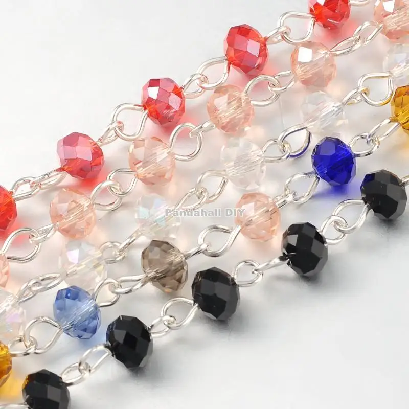 Abacus Glass Beads Silver Chains for Necklaces Bracelets Making Handmade 1m/strand(39.3") ,about 92pcs/strand.5Strands/lot
Abacus Glass Beads Silver Chains for Necklaces Bracelets Making Handmade 1m/strand(39.3") ,about 92pcs/strand.5Strands/lot