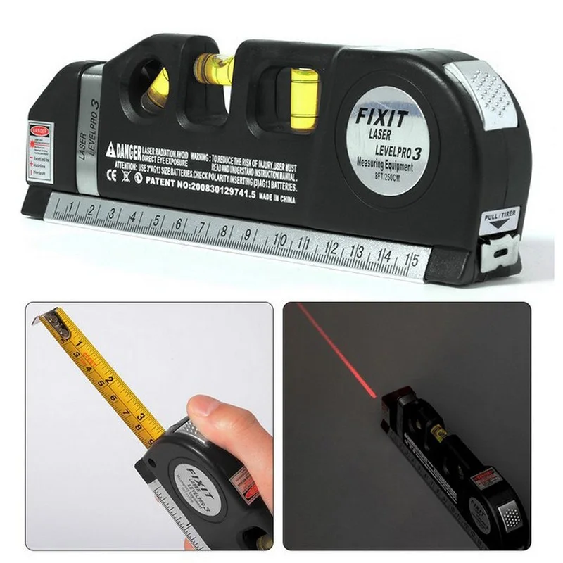 Multipurpose Laser Level Horizon Vertical Measure Line Tape Adjusted Standard and Metric Ruler Aligner Bubbles Ruler
Multipurpose Laser Level Horizon Vertical Measure Line Tape Adjusted Standard and Metric Ruler Aligner Bubbles Ruler