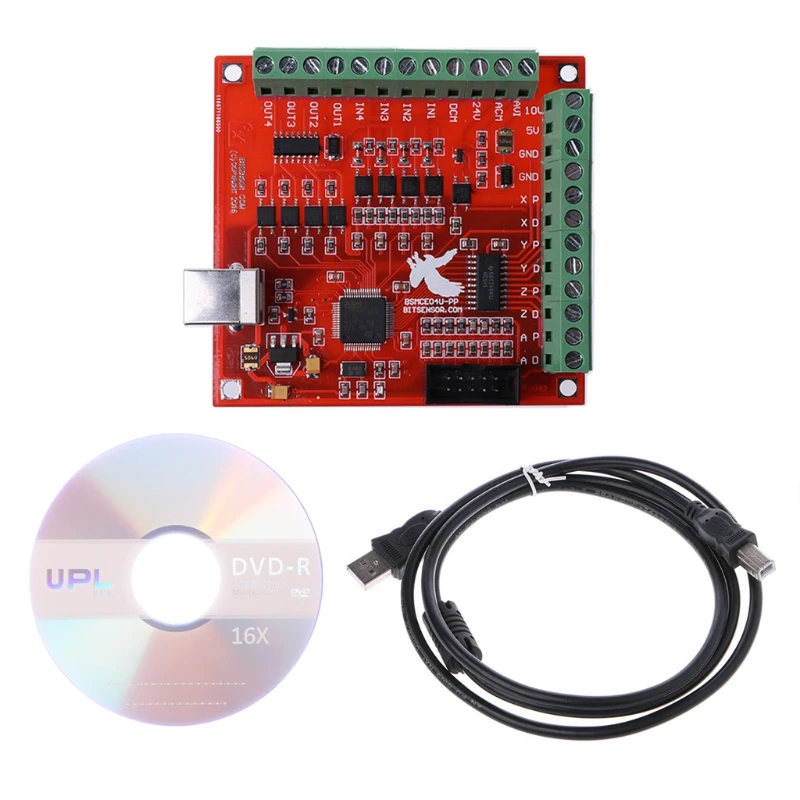 CNC USB MACH3 100Khz Breakout Board 4 Axis Interface Driver Motion Controller | Motor