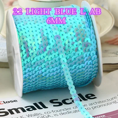 Отделка из разноцветных пайеток AB 100 ярдов 6 мм продается в упаковке 1 рулон (100