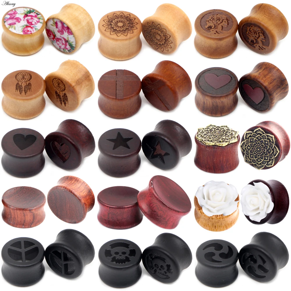 Alisouy 2PCS Wooden Ear Plugs Flesh Tunnels Gauges 6-30mm Ear Tragus Expander Rosewood Bamboo Purple Heart Body Piercing Jewelry
Alisouy 2PCS Wooden Ear Plugs Flesh Tunnels Gauges 6-30mm Ear Tragus Expander Rosewood Bamboo Purple Heart Body Piercing Jewelry